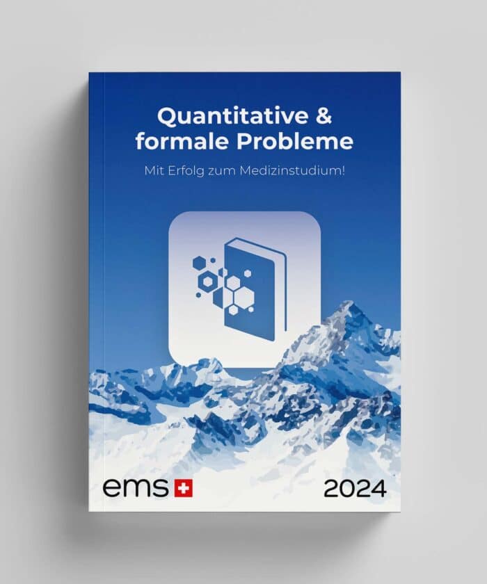 Quantitative & formale Probleme - Numerus Clausus Vorbereitung 2024 - Medizin Auswahltest Schweiz Buchcover - EMS Coaches