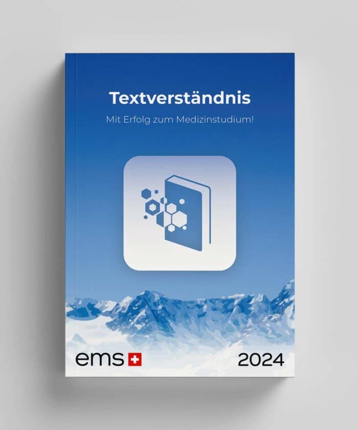 Textverständnis - Numerus Clausus 2024 Material - Vorbereitung für Medizinstudiengänge in der Schweiz Cover - EMS Coaches