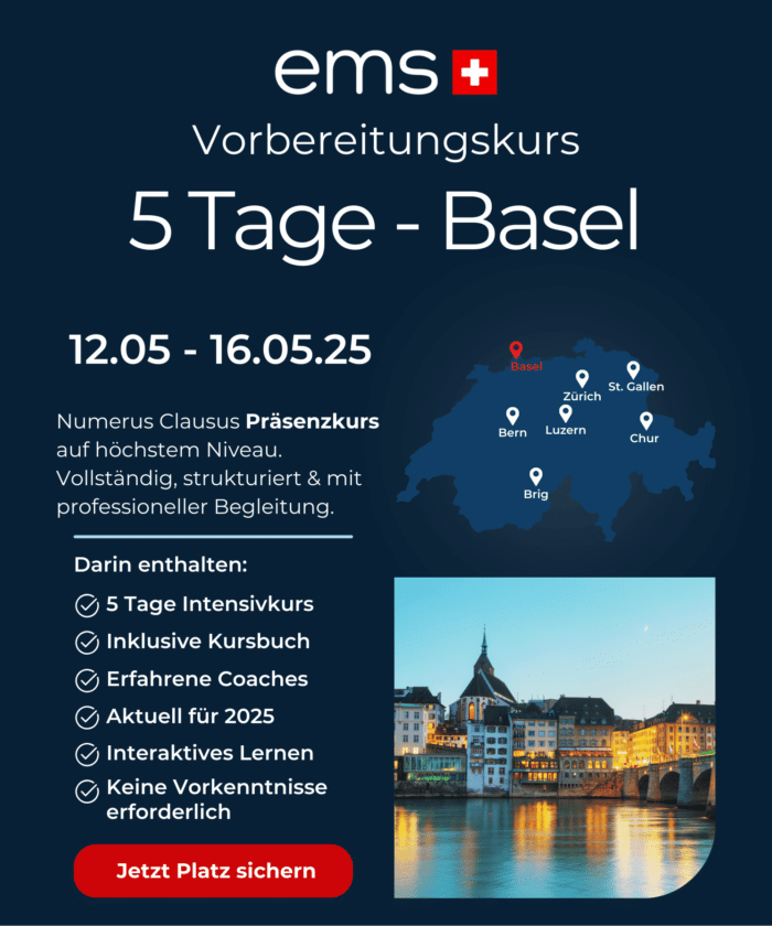 EMS _ NC Vorbereitungskurs in Präsenz für 5 Tage in Basel vom 12.05 - 16.05.25