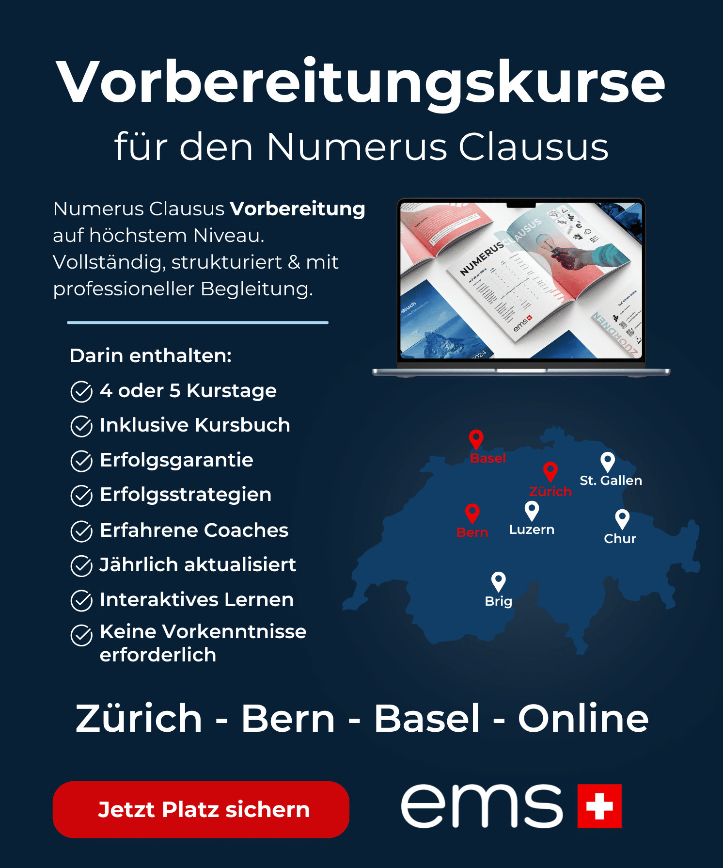 Vorbereitungskurse Numerus Clausus / EMS